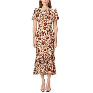 RHODE Arabella Velvet Midi Dress
Cream Vichy Rose
Size 2